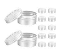 Hemobllo Lot de 12 Boîtes d’Entraînement à pour Chiens 60Ml en Aluminium Ouverture à Filetage 6825 et Trous de Trèfle Outil Portable pour Dressage de Chiens et Développement de