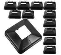 Hemobllo Lot de 12 Cache-Poteaux Décoratifs en Plastique pour Base de Poteau de Terrasse Garniture de Base Fendue 2 Parties pour Escalier Balcon et Rampe Résistant aux Intempéries