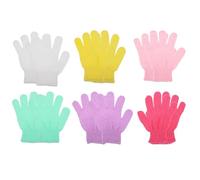 Hemobllo Lot de 12 Moufles Exfoliants Corps à Cinq Doigts, Double Face, Taille Unique, Couleurs Mixtes - Moufles de Bain Exfoliant Doux Spa, Accessoire Indispensable pour Couleur Aléatoire