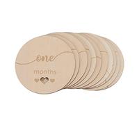 Hemobllo Lot de 15 Cartes Mensuelles en pour Bébés Disques d'Étapes Naturels Accessoires Photo Sûrs et pour Capturer Souvenirs des Premiers Mois