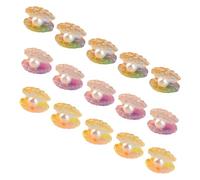 Hemobllo Lot de 15 Coquillages Phosphorescents avec Perles Décoratives en Résine pour Décoration de Jardin et Aquarium Mini Coquillage Artisanal Jouet DIY pour Garçon et Filles