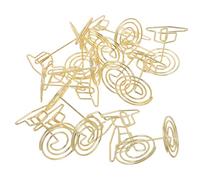Hemobllo Lot de 15 Porte-Cartes de Table à Pince en Métal Doré, Porte-Photo Forme Chapeau de Diplômé, Support Multifonction pour Exposition de Photos et Marque-Places, Décoration Fête