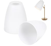 Hemobllo Lot De 2 Abat-Jours Plastique Blancs Cylindriques Pour Lampe De Bureau E14 4.53X3.94X1.97 Pouces Adaptés À Lampe De Chevet Et Applique Murale Intérieur