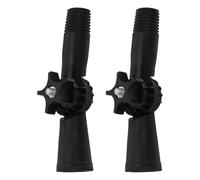 Hemobllo Lot de 2 Adaptateur d'Angle Rotatif 160° pour Perche Télescopique et Manche à Balai, Joint Articulé Fileté Universel pour Pinceau Peinture, Dépoussiérant et Nettoyage Vitre, Noir