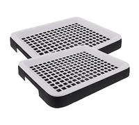 Hemobllo Lot De 2 Bacs à Litière Carrés Étanches en Plastique Pot Amovible pour Cochons D’Inde, Lapins Et Petits Animaux - Accessoire Hygiénique pour Cage Et Apprentissage des Toilettes