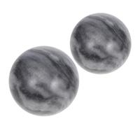 Hemobllo Lot de 2 Balles de Jade Naturelles 5 CM pour Massage et Fitness Balles Anti-Stress Chinoises Ergonomiques pour Exercices de Thérapie Main Relaxation Musculaire et Contemplation