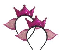 Hemobllo Lot de 2 Bandeaux pour Cheveux Style Zodiaque en Tissu Léger Rose Serrage-Têtes Couronne Décoratifs pour Fêtes Carnaval et Déguisements Accessoires Coiffure Féminins