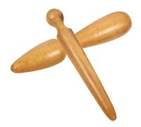 Hemobllo Lot de 2 Bâtons de Massage en Bois Naturel, Multifonction, Tiges D'acupression Ergonomiques, pour Massage Corporel et Réflexologie Plantaire, Détente à Domicile, Usage Quotidien,