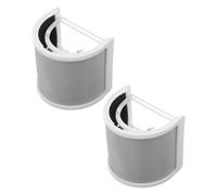Hemobllo Lot de 2 Bonnettes Anti-Vent en U pour Microphone avec Grille Métallique Blanche et Mousse Filtre Anti-Pop pour Enregistrement Vocal Podcast Streaming et Studio Protection