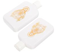 Hemobllo Lot de 2 Bouteilles d'eau Bénite Catholiques Rechargeables en Plastique Blanc 100ml Design Simple et Fermeture de Sécurité pour Usage Religieux