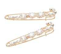 Hemobllo Lot de 2 Broches Créatives en Alliage Métallique avec Pierres Étincelantes Broches Décoratives pour Femmes Épingles à Ornement Chic pour Mariage et Occasions Spéciales