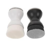 Hemobllo Lot de 2 Brosses Nettoyantes Visage Double Embout Poils Doux pour Peaux Sensibles Silicone Format Mini 7 CM Brosse Exfoliante Manuelle Polyvalente pour Soin et Maquillage