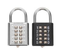 Hemobllo Lot de 2 Cadenas à Code pour Bagages Noir et Argenté Cadenas Portable Antivol Compatible Valise Casier et Paquet à Dos Serrure Tsa Sécurisée avec Combinaison Réglable Voyage