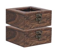 Hemobllo Lot de 2 Cadres Photo Spécimen en Bois de Paulownia Carbone 10x10x4,5 Cm, Coffret de Rangement pour Spécimens D’insectes, Vitrine D’échantillons Rustique pour Collection