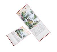 Hemobllo Lot de 2 Calendriers Muraux Chinois 2025 à Suspendre Année du Serpent Papier Imitation Rotin Calendrier Lunaire et Grégorien Hebdomadaire Décoration Bureau et Maison Chinois