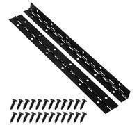 Hemobllo Lot de 2 charnières de piano de 30,5 cm avec vis en métal pour piano - Charnière longue robuste en acier inoxydable pour pianos, portes et fenêtres