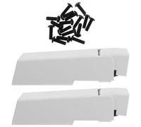 Hemobllo Lot de 2 Charnières de Porte de Congélateur Universelles Ressort Métallique, Cache Blanc et Vis, Kit Complet de Remplacement pour Porte de Réfrigérateur Coffre, Réparation Facile