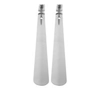 Hemobllo Lot de 2 chausse-pieds portables de 29,5 cm de long, en acier inoxydable, pour personnes âgées, outil d'aide à l'extraction de chaussures, idéal pour les voyages, l'extérieur