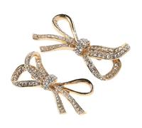 Hemobllo Lot de 2 Clips à Chaussures Amovibles Dorés en Alliage de Zinc et Ornements Brillants Élégants pour Talons Hauts Accessoires DIY pour Chaussures de Mariée et Femme Mariage