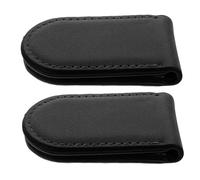Hemobllo Lot De 2 Clips Magnétiques Porte-Monnaie Et Porte-Cartes en PU Laser Noir, Pince à Billets Minimaliste Portable pour Homme, Usage Quotidien, Format Compact