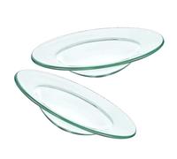 Hemobllo Lot De 2 Coupelles en Verre pour Brûleur À Cire Plateau Rond De 3.94 Pouces Remplacement pour Lampe Aromatique Chauffe-Huile Et Cire Fondante pour Diffuseur D’Intérieur