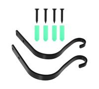 Hemobllo Lot de 2 Crochets Muraux en Fer Forgé Rétro Supports Suspendus Robustes pour Jardinières Pots de Fleurs Lanternes et Décorations Extérieures Fixation par Vis Jardin et Balcon