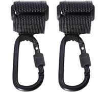 Hemobllo Lot de 2 Crochets pour Poussette et Moto Acier Renforcé Verrouillage Antidérapants Support Jusqu'à 30 Kg Accessoires Pratiques pour Poussette et Fauteuil Roulant