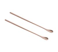 Hemobllo Lot de 2 Cuillères pour Reptiles à Long Manche 23 Cm en Acier Inoxydable Couleur Rose Doré, Outil d'alimentation pour Gecko et Tortues, Mangeoire Précise pour Lézards et Serpents,