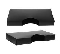 Hemobllo Lot de 2 Distributeurs de Moufles en Plastique Noir L Organiseur de Table Simple Face pour Bureau la Cuisine et Laboratoire de Rangement Multifonction pour Moufles Masques et