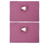 Hemobllo Lot de 2 Draps de Massage avec Ouverture Visage 80 X 50 CM Tissu Doux pour Spa et Institut de Beauté Housses Compatibles Tables de Massage Serviettes Réutilisables et Faciles