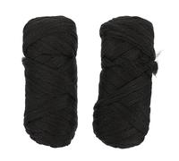 Hemobllo Lot De 2 Fils D’extension De Cheveux Longs Noirs, En Polypropylène Résistant, Fil à Tresser Réaliste Pour Postiche Femme, Accessoires Coiffure Pour Soirée Cosplay Et Usage Quotidien