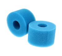 Hemobllo Lot De 2 Filtres Mousse Cylindriques pour Piscine Réutilisables, Compatibles Pompe De Piscine, Éponges Filtrantes Lavables pour Filtration Et Prévention Anti-bouchage
