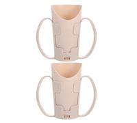 Hemobllo Lot De 2 Gobelets Découpés Pour Dysphagie Tasse À Boire Pour Personnes Âgées Avec 2 Poignées Position De Boisson Fixe Anti-Fuite Pour Hôpital Ehpad Et Domicile