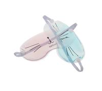 Hemobllo Lot de 2 Masques de Sommeil Yeux Rafraîchissants et Compresses Oculaires Glacées, Taille Standard, Transparents Bleu et Rose, Bloque-lumière, Détente et Sommeil Réparateur, Usage