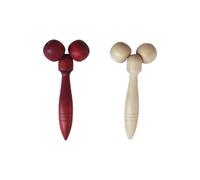 Hemobllo Lot de 2 Masseurs de Y en Bois de Pin Rouleaux Apaisants Blanc et Rouge Outil de Massage Manuel Multifonction pour Visage et Corps Stimulation Circulatoire et Soulagement