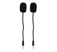 Hemobllo Lot de 2 Micros pour Casque Gaming Noir Fonction Mute et Commandes Simples, Mousse Confortable, pour Streaming et Gaming sur PC