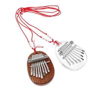 Hemobllo Lot de 2 Mini Kalimbas à Pouces Ovales en Cristal D’Eau 8 Tons Instrument de Musique Portable pour Débutants et Professionnels Piano à Doigt Kalimba Compact pour Relaxation et