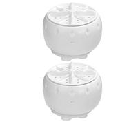 Hemobllo Lot de 2 Mini Machines à Laver Portables Turbo 2,5 Kg, Plastique Blanc, Chargement Usb, Lave-linge Automatique Compact pour Sous-vêtements et Chaussettes, Usage Maison,