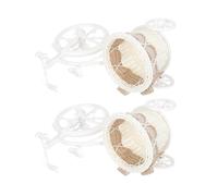 Hemobllo Lot de 2 Mini Paniers à Fleurs Tissés en Fibre Naturelle Mini Corbeille Décorative pour Maison et Bureau Panier à Main Rustique Style Campagne pour Décoration Mariage et