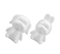 Hemobllo Lot de 2 Moules en Polystyrène Léger Forme Chiot et Lapin pour Décoration de Fête de Mariage et Loisirs Créatifs DIY