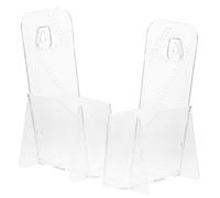 Hemobllo Lot de 2 Organiseurs de Bureau en Acrylique Transparent A6, Porte-Documents et Support de Littérature pour Bureau, pour Hôtel, École et Espace de Travail, Rangement Compact