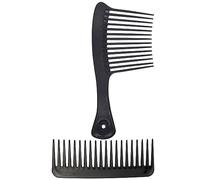 Hemobllo Lot De 2 Peignes à Dents Larges Noirs Grand Format Pour Cheveux Longs, Massage Du Cuir Chevelu, Coiffure Polyvalente Pour Femme, Usage Domestique Voyage