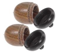 Hemobllo Lot de 2 Pendentifs Gland en Bois Ébène et Vert, Accessoires Décoratifs Diy, Mini Ornements Délicats pour Bijoux, Décoration Maison et Loisirs Créatifs, Fournitures