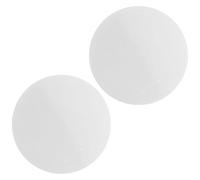 Hemobllo Lot de 2 Pierres de Massage Chauffantes en Sel Naturel Blanc 5 CM Boules Rondes pour Spa Sauna et Massage Relaxant du Dos des Épaules Pieds Kit Bien-être Professionnel à