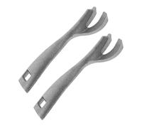 Hemobllo Lot De 2 Pinces à Steak Multifonction En Fonte Robuste, Pince à Frire Et Fixation Pour Plaques Chauffantes, Outils De Barbecue Cuisine Extérieure Et Cuisson Au Grill