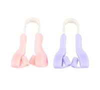 Hemobllo Lot de 2 Pinces Remodelantes Nez en Silicone Souple Couleurs Rose Tendre et Violet Élégant Correcteur de Nez pour Relever la Pointe et Redresser les Irrégularités Usage