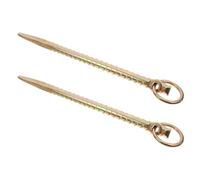 Hemobllo Lot de 2 Piquets D’Attache Robustes pour Bétail 325 CM Acier Résistant Fixation Stable pour Chèvres et Moutons en Extérieur Ancrage Sol pour Champs