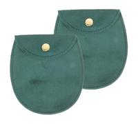 Hemobllo Lot de 2 Pochettes à Montres Vintage en Velours Épais Vert, Paquet Porte-Montre Demi-Rond Grand Format, Paquet de Rangement Léger pour Voyage et Usage Quotidien
