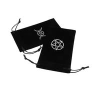 Hemobllo Lot De 2 Pochettes De Cartes De Tarot En Tissu Pentacle 100x180 Mm à Cordon, Doux Et Léger, Pour Rangement Et Transport, Accessoires Pour Jeux De Tarot Débutants Et Amateurs