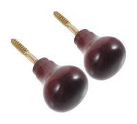 Hemobllo Lot de 2 Poignées de Béquille en Bois Massif d'Afrique Pommeau Poli Antidérapant Ergonomiques et Confortables Accessoires de Remplacement pour Cannes de Marche Adaptées aux